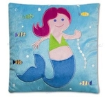 Almohadas preciosas personalizadas del cuadrado de la felpa de la sirena de Disney de la almohada del bebé